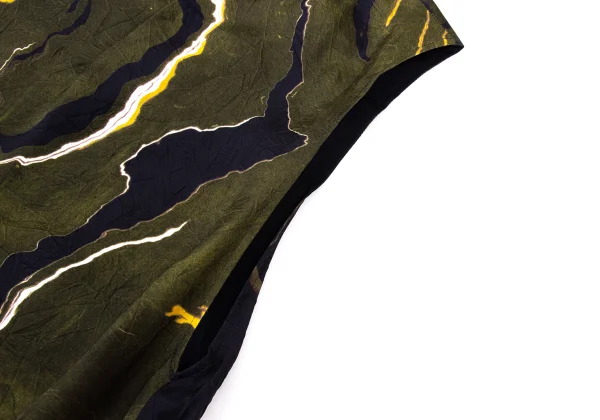 Y's Marble Printed Side Button Design Sleeveless Dress K-168751_005