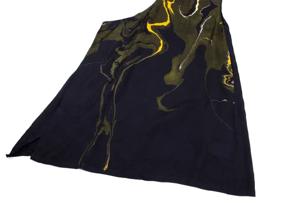 Y's Marble Printed Side Button Design Sleeveless Dress K-168751_006