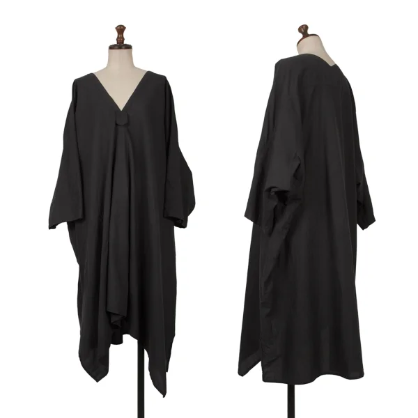 Y's Cotton V-neck Tunic Black 2 K-168752_001