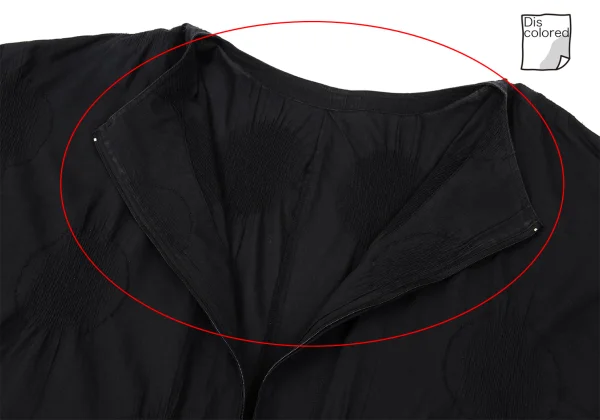 Y's Cotton Dot Shirring Woven Half Zipper Dress K-168754_005