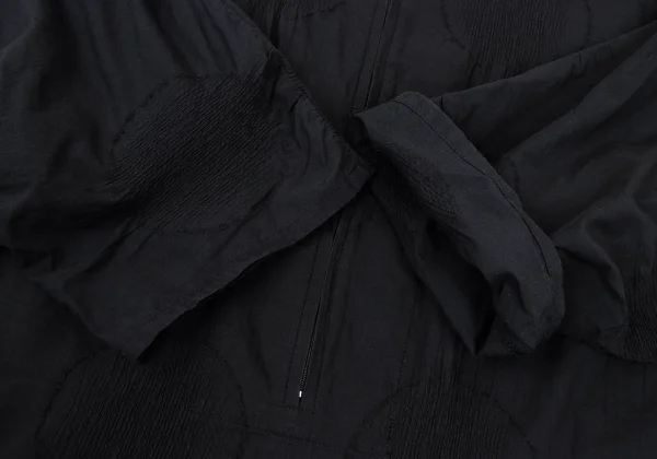 Y's Cotton Dot Shirring Woven Half Zipper Dress K-168754_007