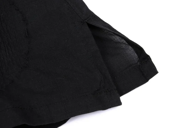 Y's Cotton Dot Shirring Woven Half Zipper Dress K-168754_010