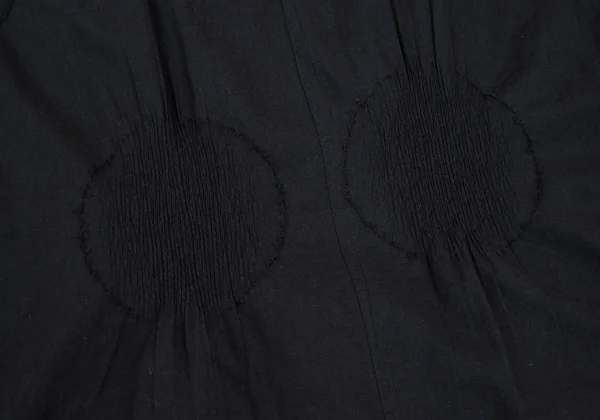 Y's Cotton Dot Shirring Woven Half Zipper Dress K-168754_013