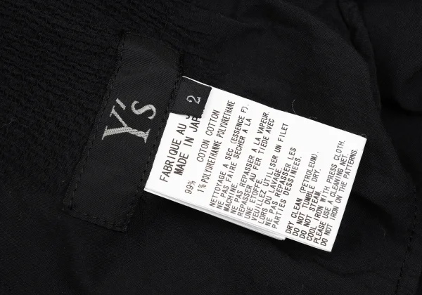 Y's Cotton Dot Shirring Woven Half Zipper Dress K-168754_016