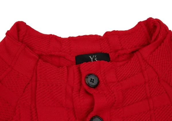 Y's Checker Woven Knit Cardigan K-168756_004
