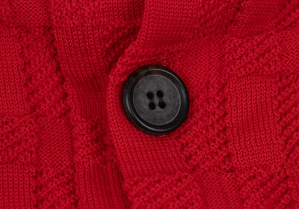 Y's Checker Woven Knit Cardigan K-168756_005