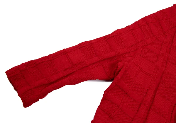 Y's Checker Woven Knit Cardigan K-168756_006