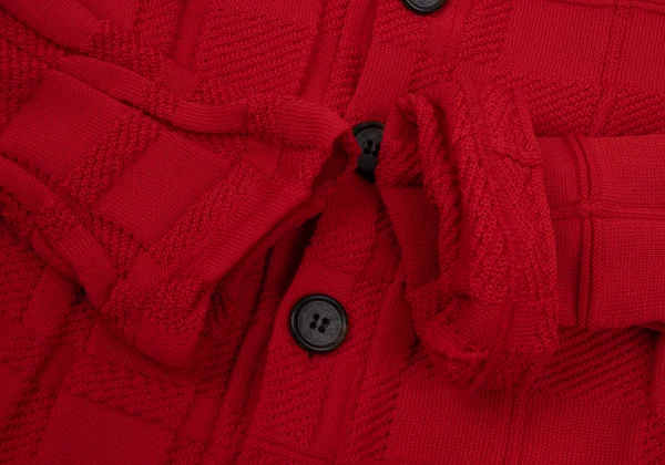 Y's Checker Woven Knit Cardigan K-168756_007