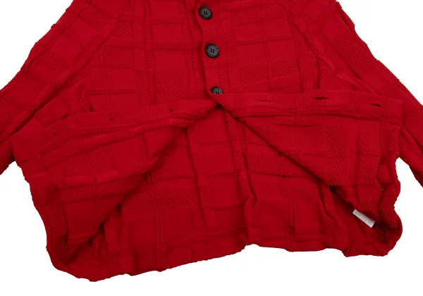 Y's Checker Woven Knit Cardigan K-168756_009