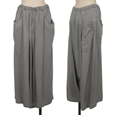 Y's Rayon Cupra Wide Dropped Crotch Pants
