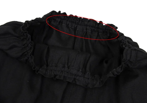 Y's Graphic Printed Linen Dropped Crotch Pants K-168758_006