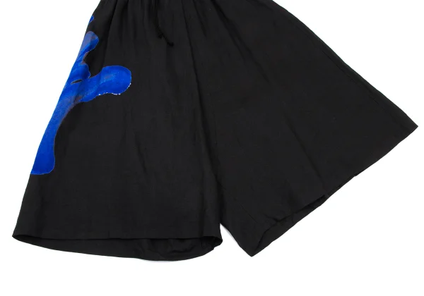 Y's Graphic Printed Linen Dropped Crotch Pants K-168758_008