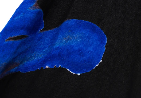 Y's Graphic Printed Linen Dropped Crotch Pants K-168758_009