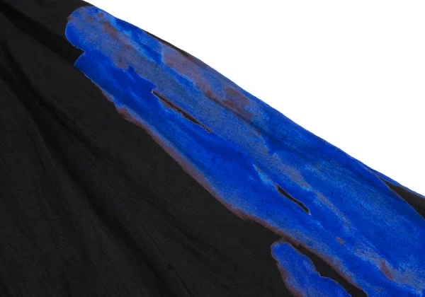 Y's Graphic Printed Linen Dropped Crotch Pants K-168758_013