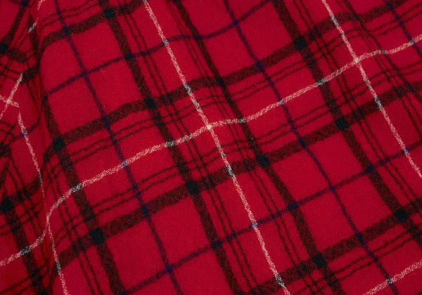 Y's Wool Check Asymmetry Wide  Dropped Crotch Pants K-168759_012