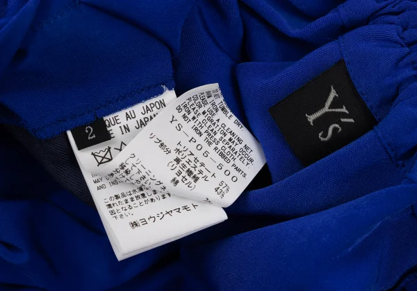 Y's Crepe de Chine Rib Switching Wide  Dropped Crotch Pants K-168761_013