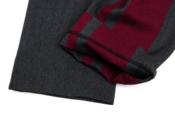 Y's red Label Line Wool Line Jacquard Skirt Pants K-168763_008