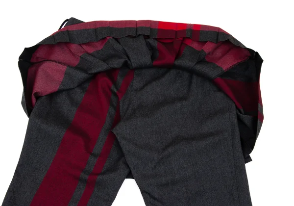 Y's red Label Line Wool Line Jacquard Skirt Pants K-168763_012