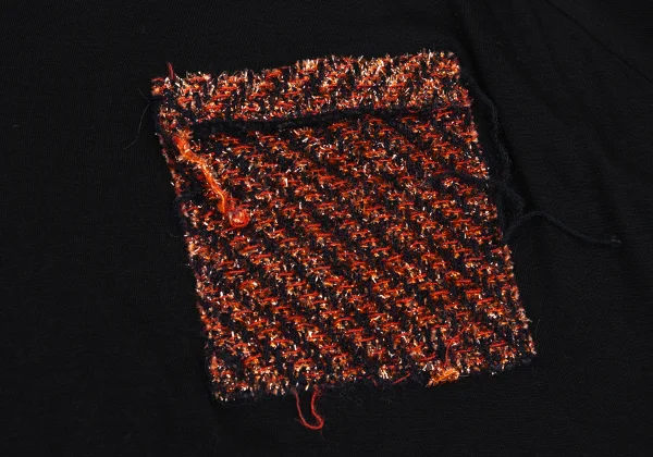 Y's PINK Rayon Wool Glitter Tweed Pocket T Shirt K-168764_005