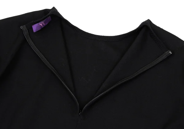 Y's PINK Stretch Wool Back Long Tunic K-168765_012