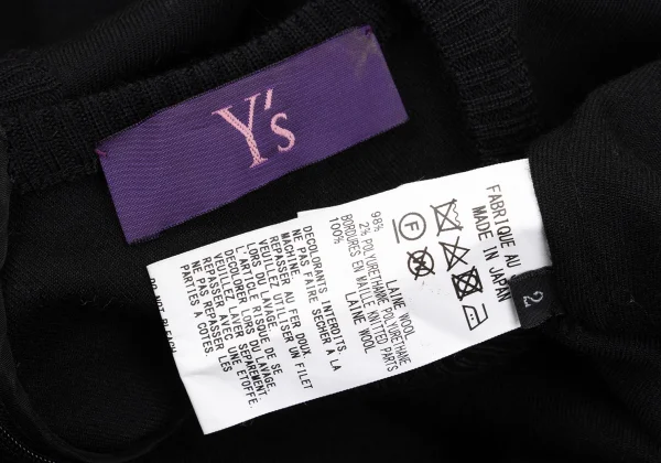 Y's PINK Stretch Wool Back Long Tunic K-168765_014