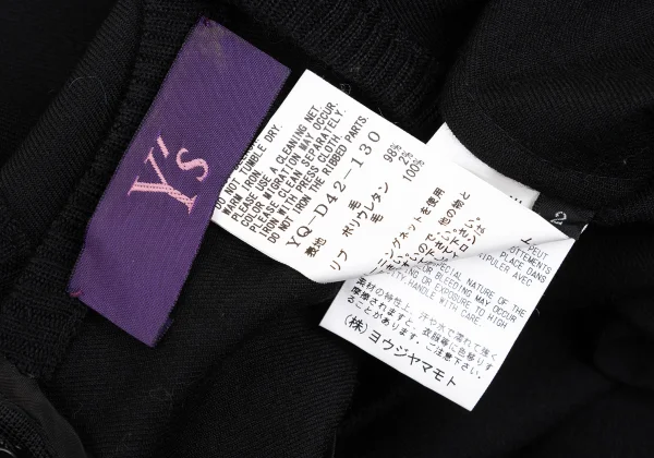 Y's PINK Stretch Wool Back Long Tunic K-168765_015