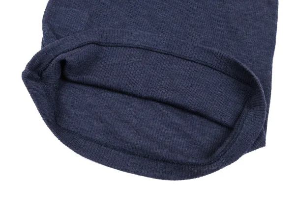 Y's PINK Wool Asymmetry Design Turtleneck Rib Knit Top K-168768_008