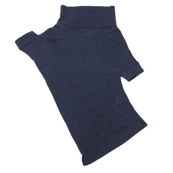 Y's PINK Wool Asymmetry Design Turtleneck Rib Knit Top K-168768_009