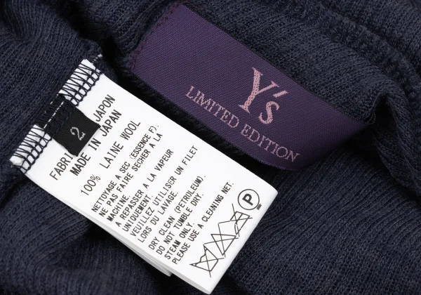 Y's PINK Wool Asymmetry Design Turtleneck Rib Knit Top K-168768_012