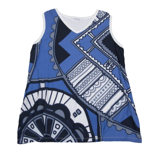 Y's for living Cotton Front Graphic Print V-neck Sleeveless Top K-168769_002