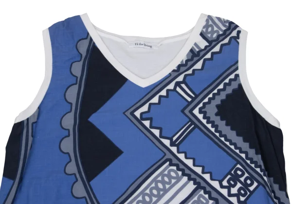 Y's for living Cotton Front Graphic Print V-neck Sleeveless Top K-168769_003