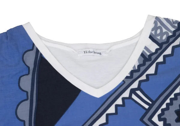 Y's for living Cotton Front Graphic Print V-neck Sleeveless Top K-168769_004