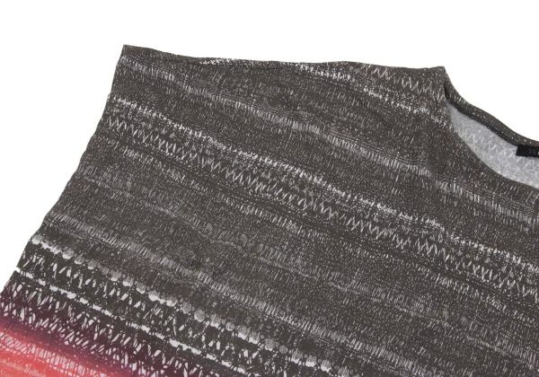 Y's for living Gradation Graphic Print Box Silhouette T-shirt K-168770_004