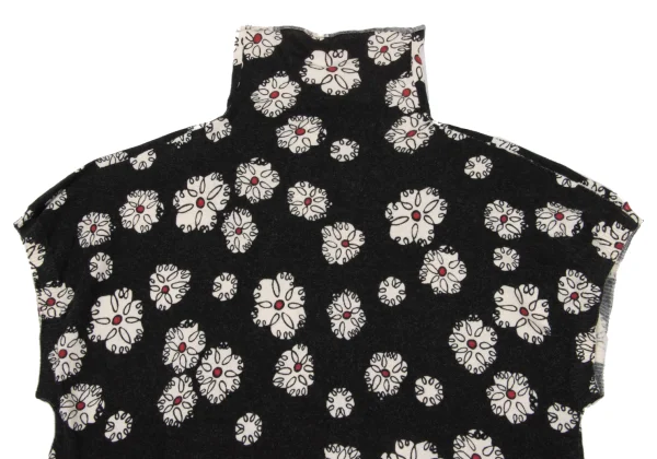 Y's for living Cotton Wool Printed Turtleneck Sleeveless Top K-168771_003