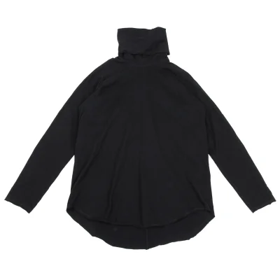 s'yte Cotton Cut-off Layered Turtleneck Raglan Top