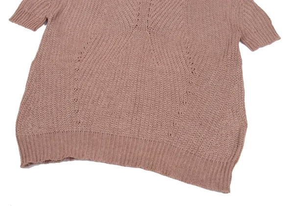 plyy by RAGNE KIKAS Cashmere Blend Cotton Low-gauge Short Sleeve Knit K-168778_006