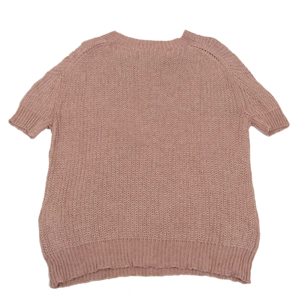 plyy by RAGNE KIKAS Cashmere Blend Cotton Low-gauge Short Sleeve Knit K-168778_009