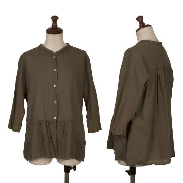 Y's for living Stand Collar Dolman Sleeve Blouse Brown S-M K-168782_001