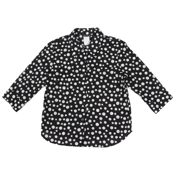 agnes b. Cotton Dot 3/4 Sleeve Sheer Blouse K-168784_002