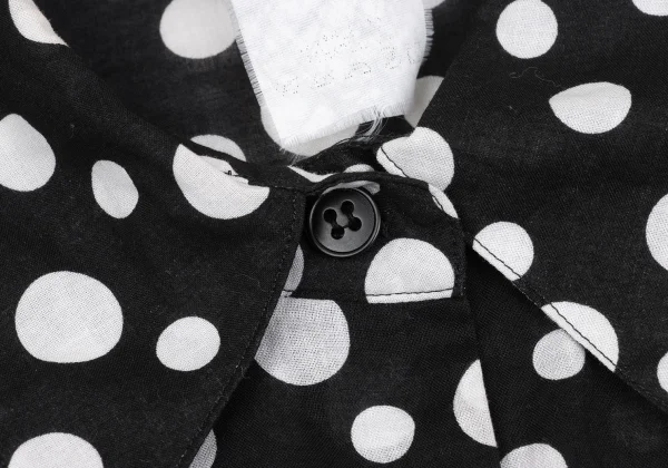 agnes b. Cotton Dot 3/4 Sleeve Sheer Blouse K-168784_005