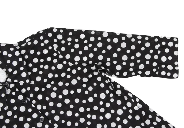 agnes b. Cotton Dot 3/4 Sleeve Sheer Blouse K-168784_006