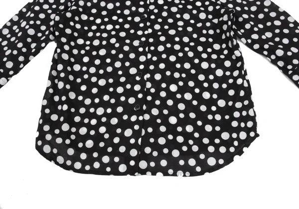 agnes b. Cotton Dot 3/4 Sleeve Sheer Blouse K-168784_008