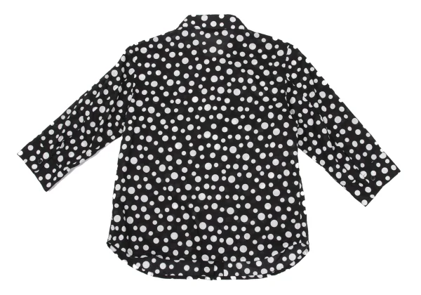 agnes b. Cotton Dot 3/4 Sleeve Sheer Blouse K-168784_010