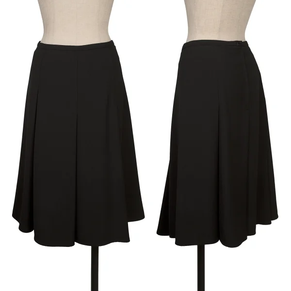 agnes b. Poly Tuck Skirt Black 40 K-168785_001