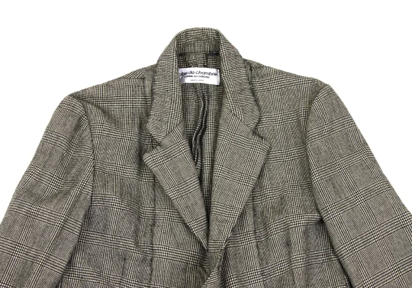 robe de chambre COMME des GARCONS Glen Check Frill Front Jacket K-168789_003