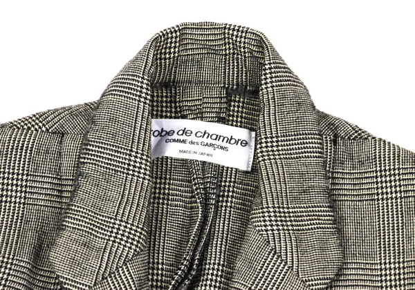 robe de chambre COMME des GARCONS Glen Check Frill Front Jacket K-168789_004
