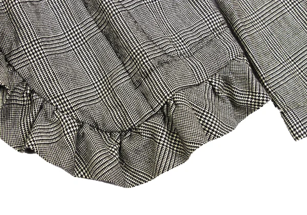 robe de chambre COMME des GARCONS Glen Check Frill Front Jacket K-168789_008