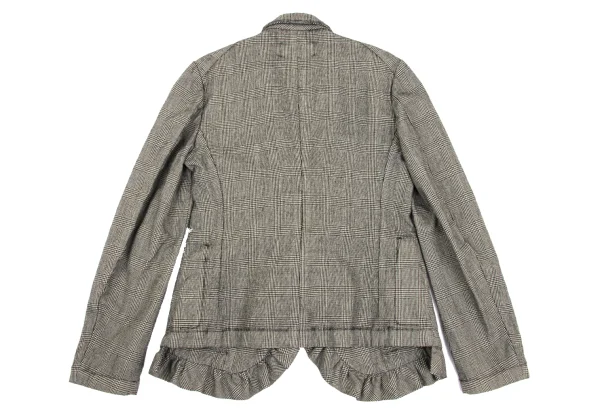 robe de chambre COMME des GARCONS Glen Check Frill Front Jacket K-168789_011