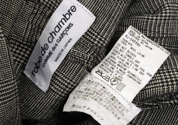 robe de chambre COMME des GARCONS Glen Check Frill Front Jacket K-168789_013