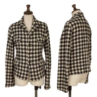 robe de chambre COMME des GARCONS Fulling Wool Checker Jacket